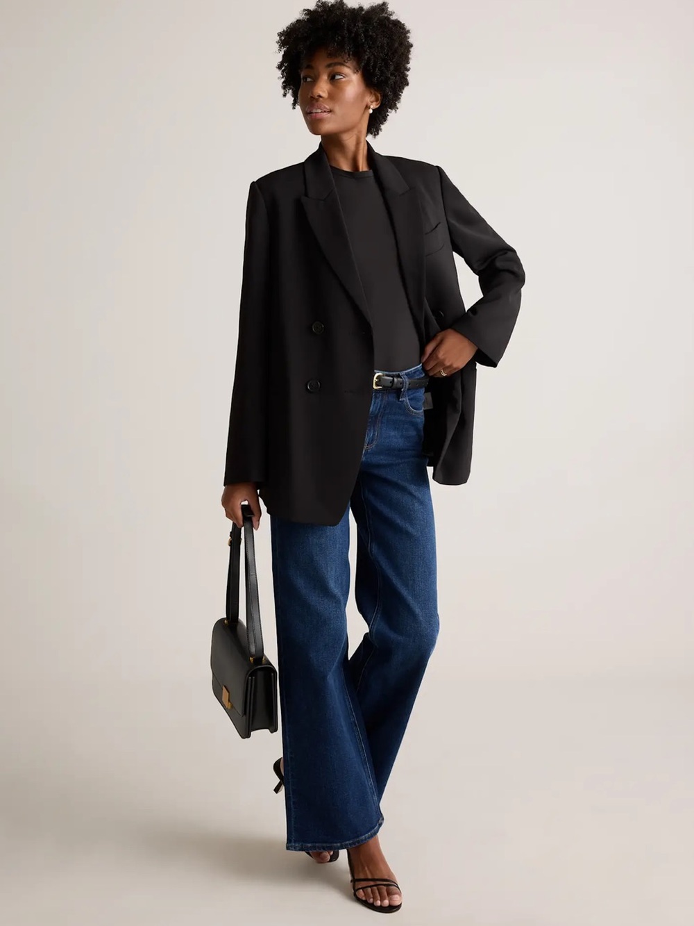 Quince Dark Blue Wide-Leg Jeans - Picture 9 of 14